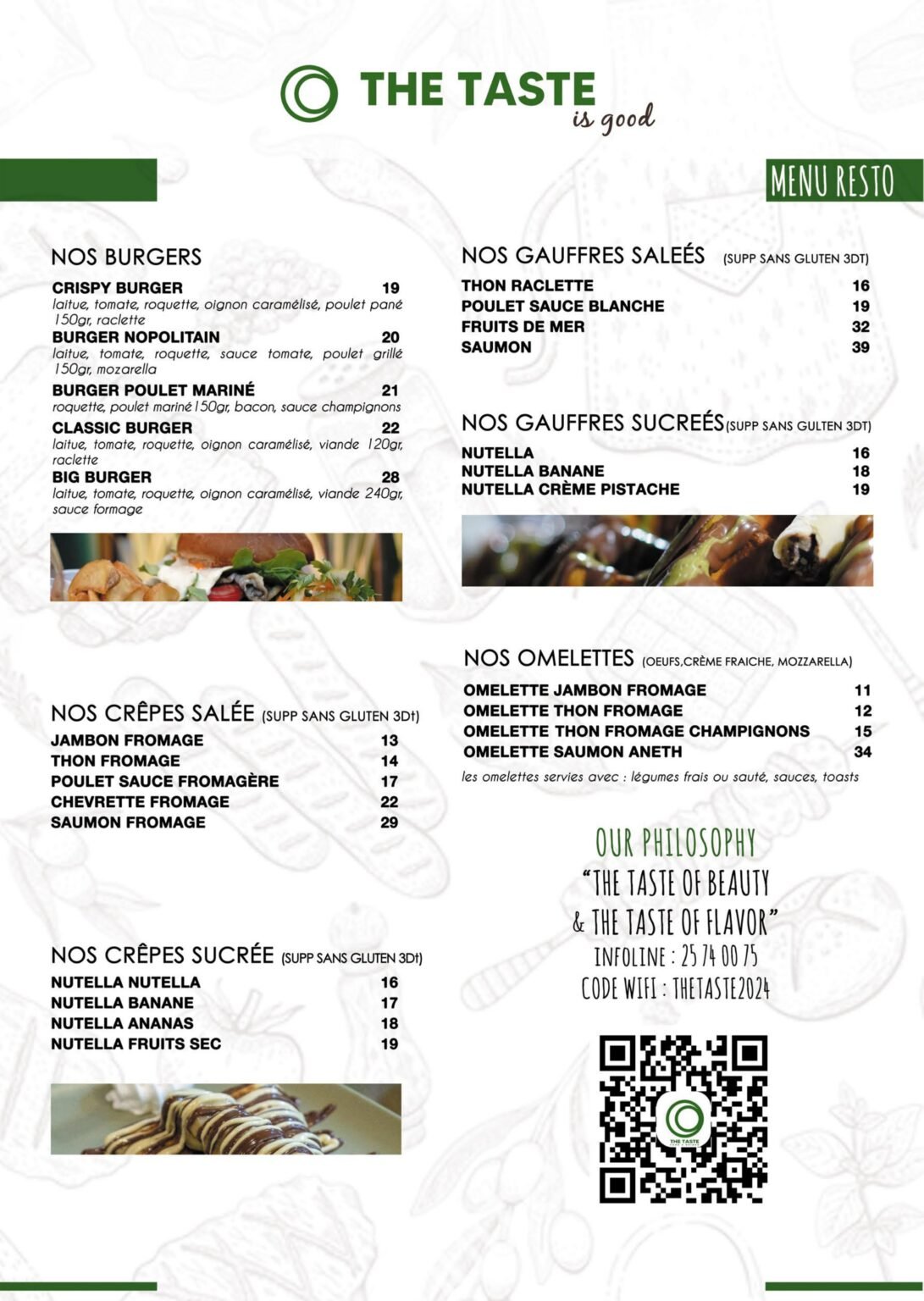 THE TASTE MENU CAFE VERSO